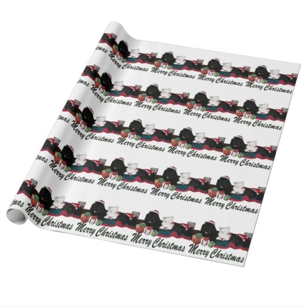 Cute Newfoundland Dogs at Christmas Wrapping Paper