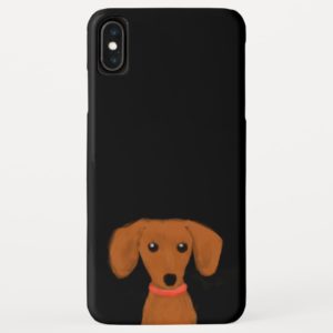 Cute Peeking Dachshund Puppy Wiener Dog Lover's Case-Mate iPhone Case