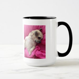 Cute Puppy Dog Chug Pink Sheets Coffee Mug