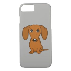 Cute Red Dachshund | Funny Cartoon Wiener Dog Case-Mate iPhone Case