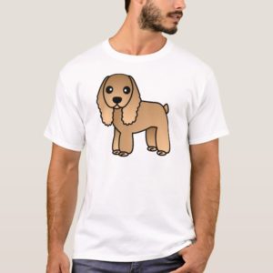 Cute Tan / Cream Cocker Spaniel Cartoon T-Shirt