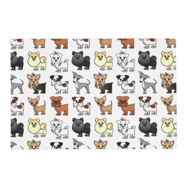 Cute Toy Dog Breed Pattern Placemat