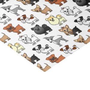 Cute Toy Dog Breed Pattern Tissue Paper