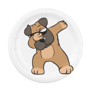 Dabbing Pug Funny Paper Plate