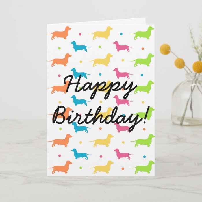 Dachshund Birthday Card - The Funky Sausage Range