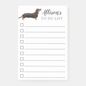 Dachshund Dog Personalized To Do List Post-it Notes