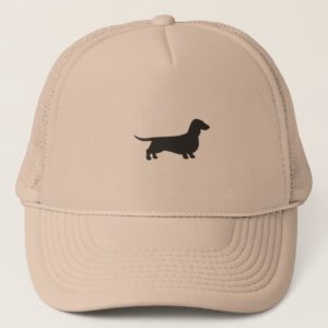 Dachshund  dog  silhouette trucker hat