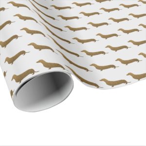 Dachshund Faux Glitter | Dog Icon Wrapping Paper