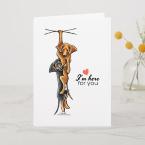 Dachshund Here for You Encouragement Card