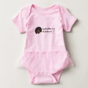 dachshund-more breeds baby bodysuit