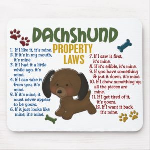 Dachshund Property Laws 4 Mouse Pad