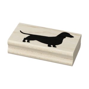 Dachshund Silhouette | Smooth Coated Wiener Dog Rubber Stamp