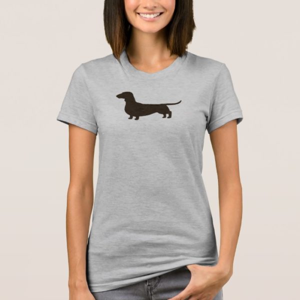 Dachshund Silhouette | Smooth Haired Wiener Dog T-Shirt