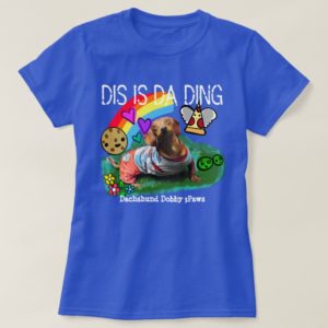 Dachshund T-shirt Rainbow