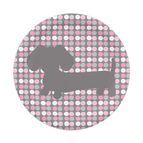 Dachshund Wiener Dog Party Paper Plate