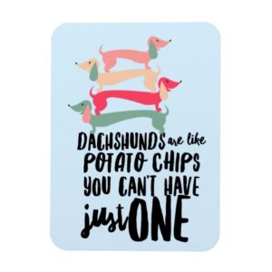 Dachshunds are like Potato Chips 3"x4"Photo Magnet