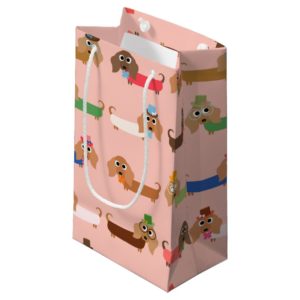 Dachshunds on Pink Small Gift Bag