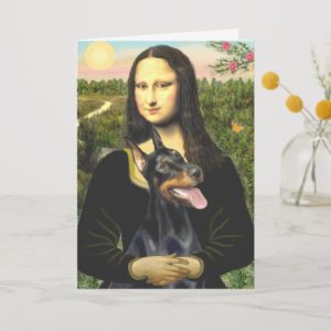 Doberman 1 - Mona Lisa Card