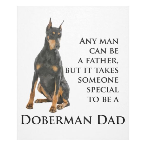 Doberman Dad Fleece Blanket