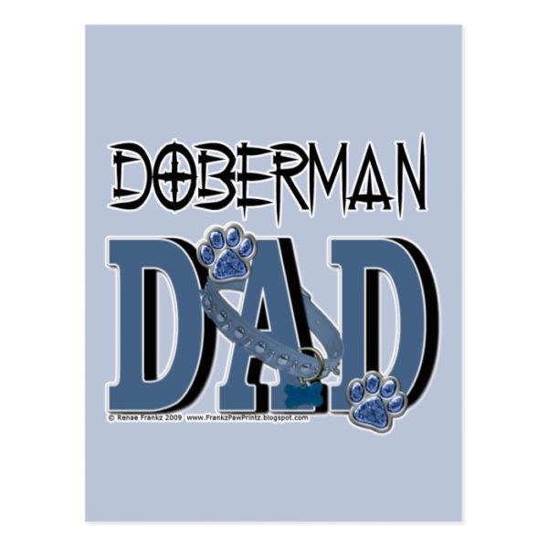 Doberman DAD Postcard