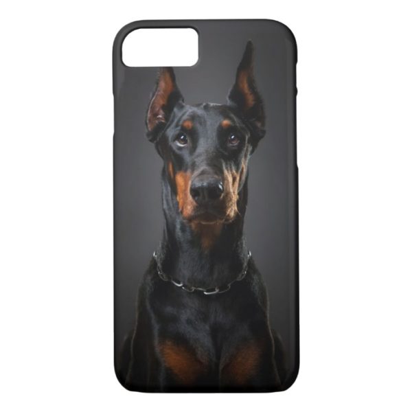 Doberman iPhone 7, Barely There Case-Mate iPhone Case