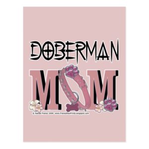 Doberman MOM Postcard