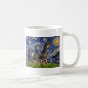 Doberman Pair - Starry Night Coffee Mug