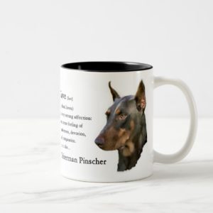 Doberman Pinscher Gifts Two-Tone Coffee Mug