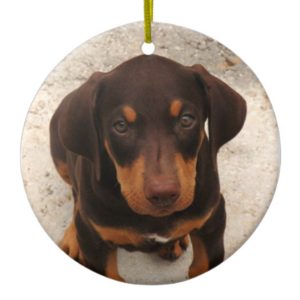 Doberman Puppy Ornament