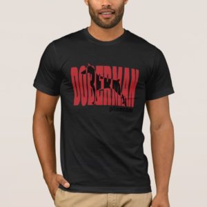 Doberman Silhouette, stacked T-Shirt