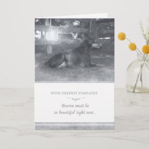 Doberman Sympathy Card - Heaven Must be Beautiful