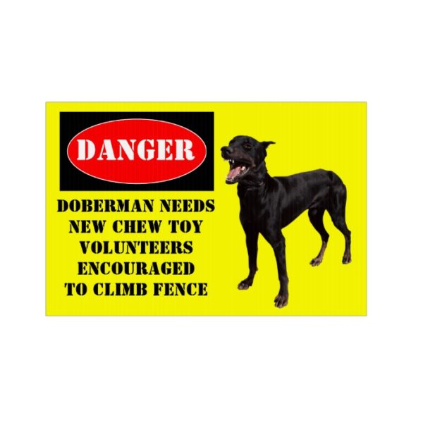 Doberman Yard Sign