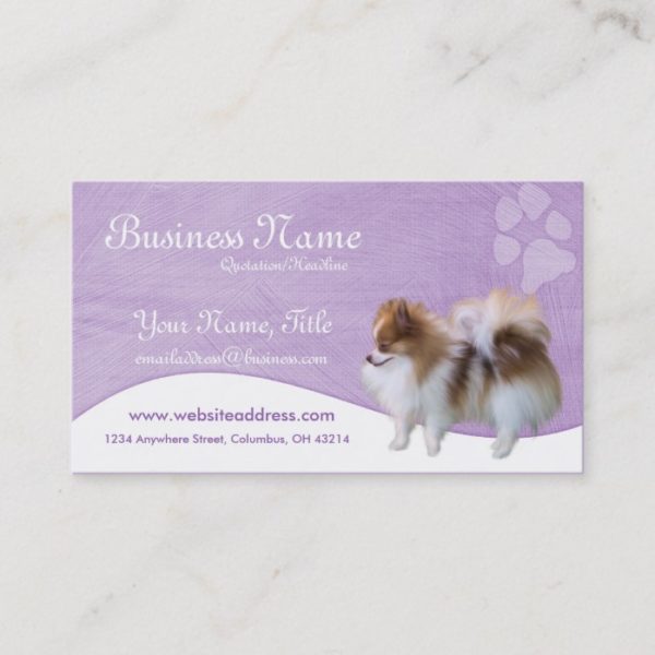 Dog Business Cards :: Pomeranian D2b