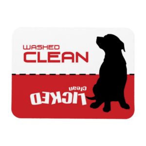 Dog Puppy Dishwasher Magnet - Licked Clean