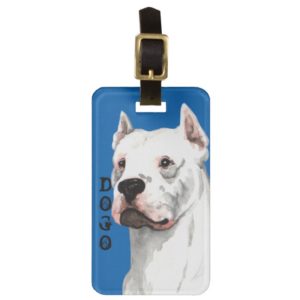 Dogo Argentino Color Block Bag Tag
