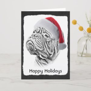 Dogue De Bordeaux - French Mastiff Holiday Card