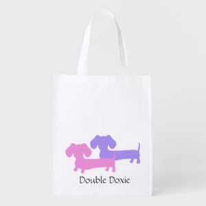 Double Doxie Dachshund Tote Bag