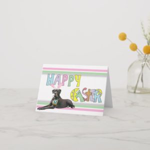 Easter Black Great Dane Holiday Card
