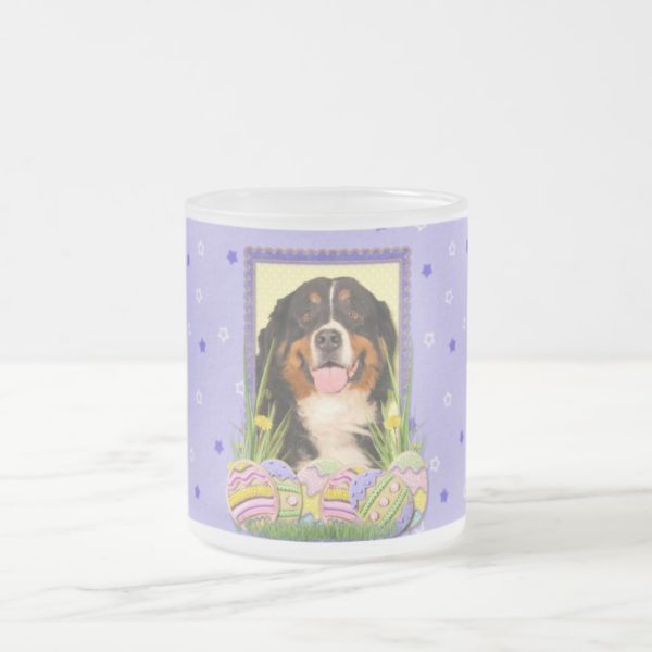 Easter Egg Cookies - Bernese Mountain Dog Frosted Glass Coffee Mug