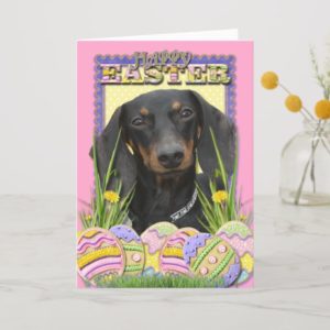 Easter Egg Cookies - Dachshund Holiday Card