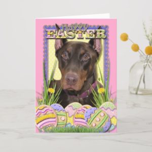 Easter Egg Cookies - Doberman Holiday Card
