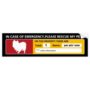 Emergency Sticker (pomeranian)