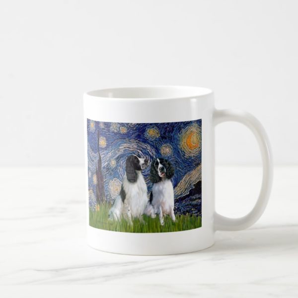 Engilsh Springer Pair - Starry Night Coffee Mug