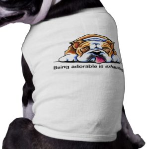 English Bulldog Being Adorable Off-Leash Art™ Shirt