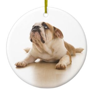 English Bulldog Christmas Ornament