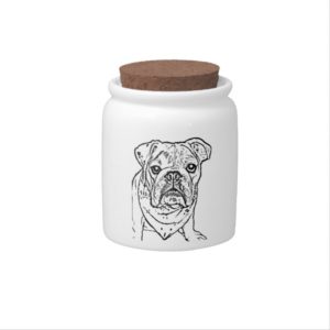 English Bulldog cookie jar