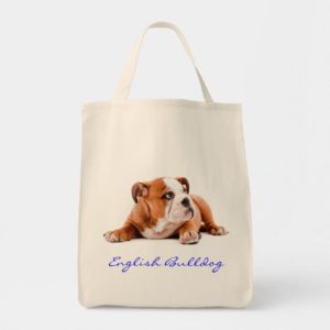 English Bulldog Grocery Tote Bag