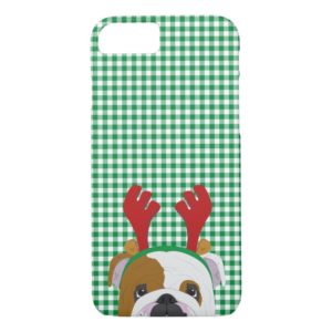 English Bulldog Rudolph Reindeer Case-Mate iPhone Case