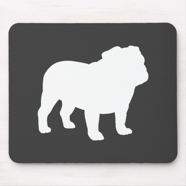 English Bulldog Silhouette | Cool Dog Lover's Mouse Pad