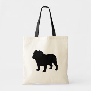 English Bulldog Silhouette | Cool Dog Lover's Tote Bag